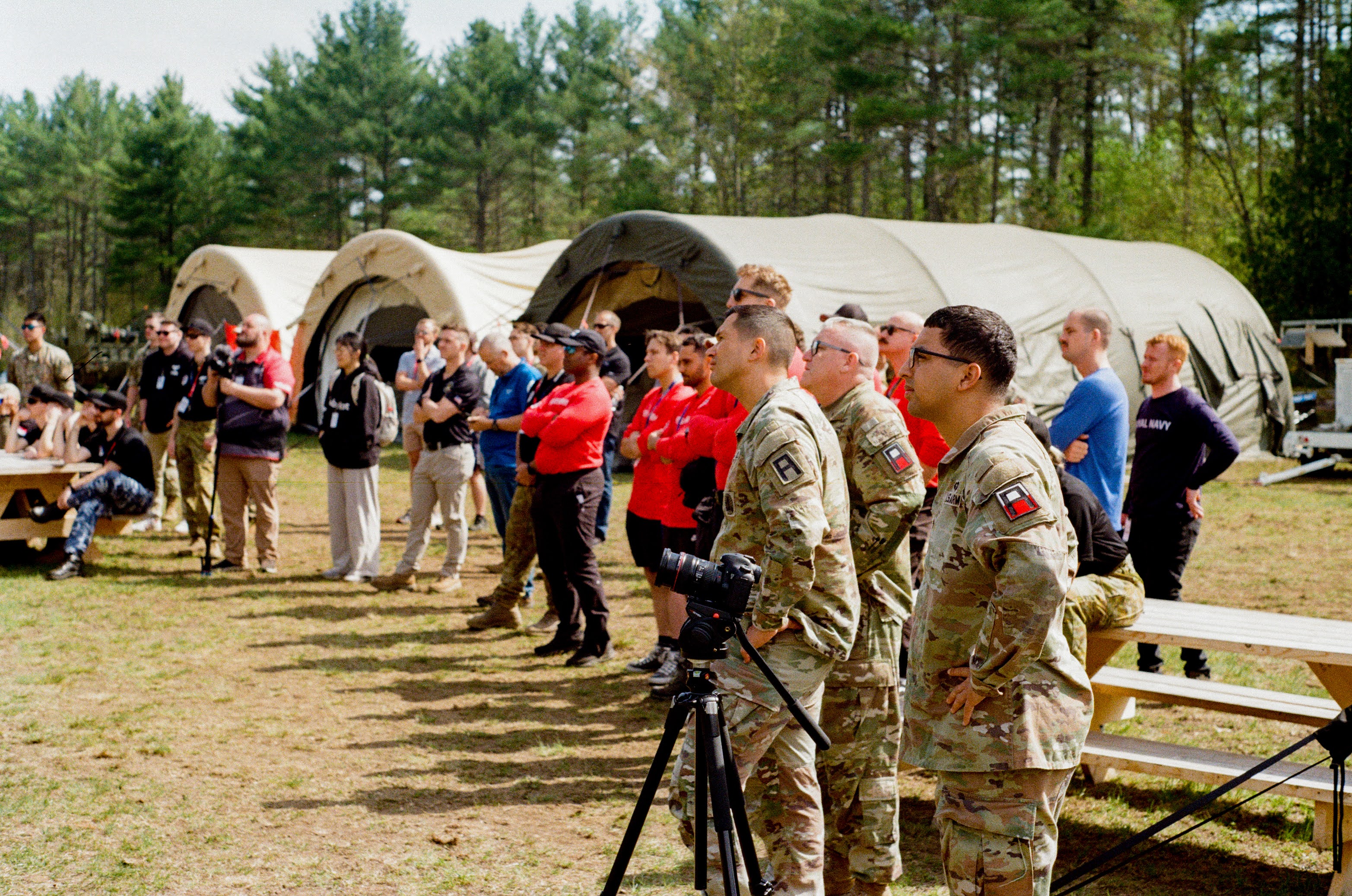 Military and civilian participants gathered at ADK Battle Labs vendor area